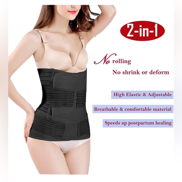ChongErfei 2 in 1 Postpartum Support Recovery Belly Wrap Waist Body Shaper - Picture 4 of 12